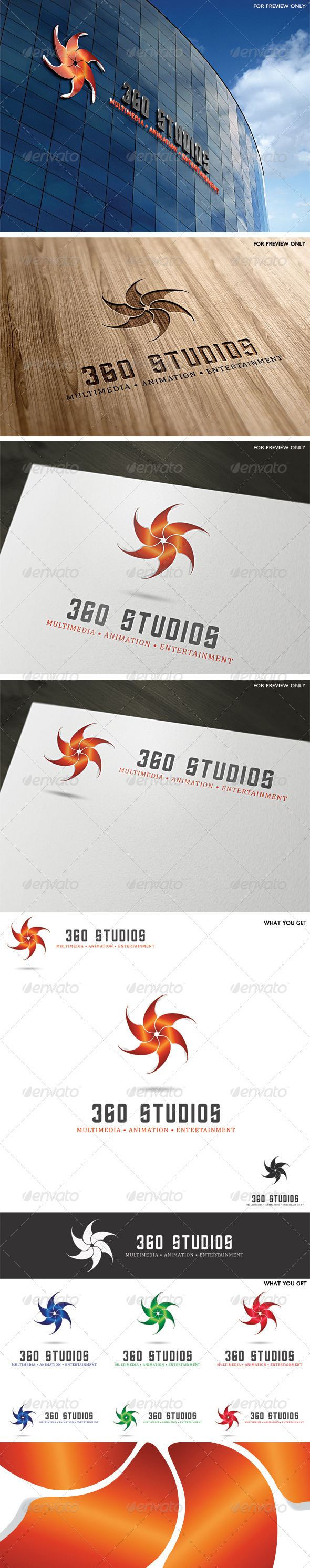 360 Studios Logo Template - Vector Abstract
