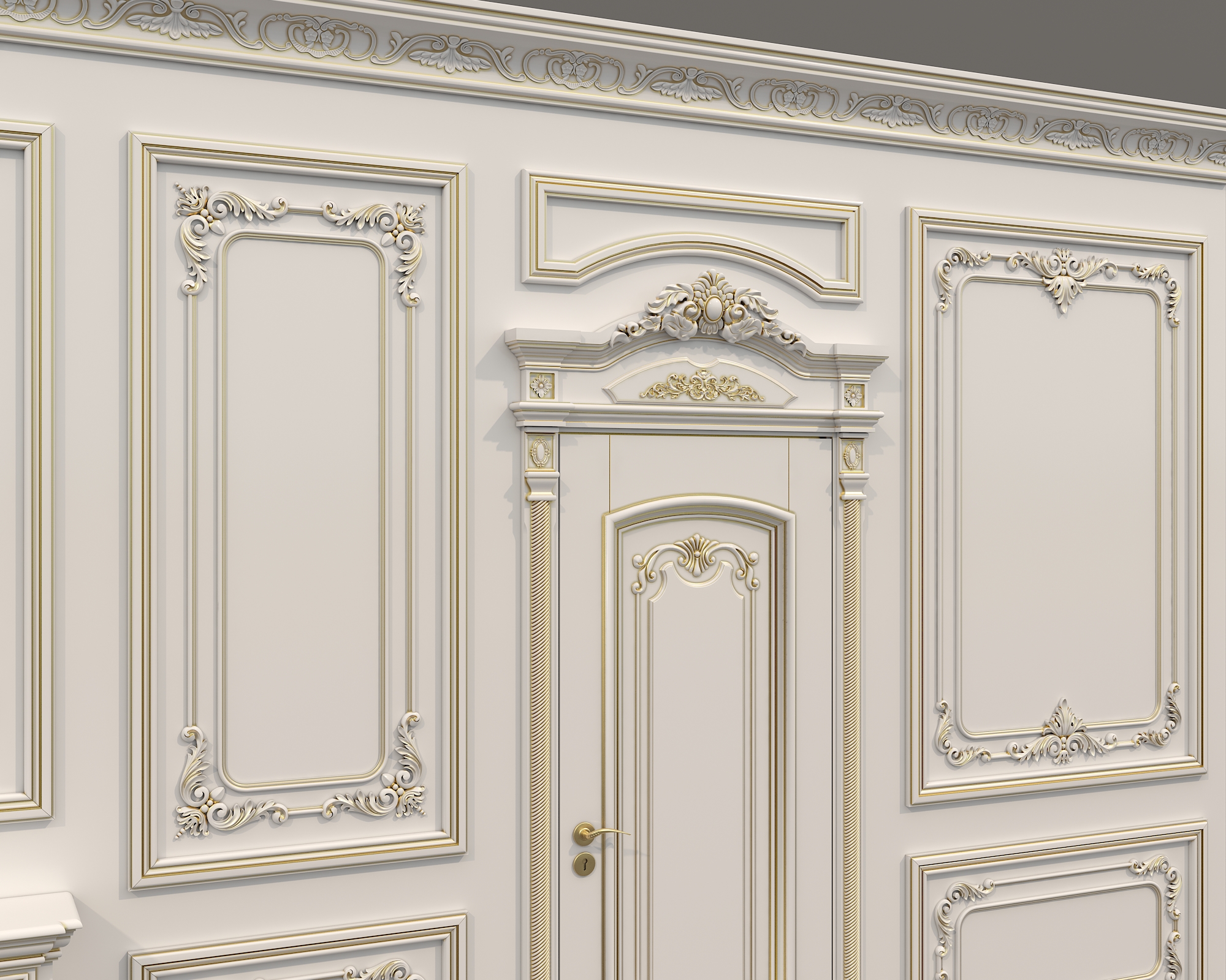 Wall Molding in Classic French style 41 by nhattuankts | 3DOcean