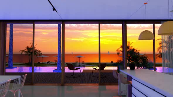 Ocean Villa On Sea View For Vacation And Summer