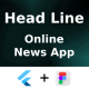 HeadLine App ANDROID IOS FIGMA UI Kit Flutter News Articles App
