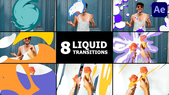 Liquid Transitions | After Effects Elements template preview