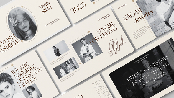 Minimalist Influencer Media Slides Premiere Pro template preview