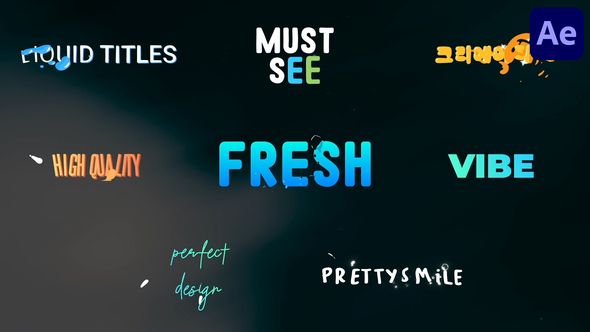 Liquid Titles for After Effects Titles template preview