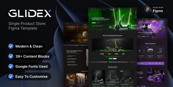GlideX - Single Product Figma Template