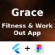 Grace App ANDROID IOS FIGMA 3D Icons UI Kit Flutter Fitness WorkOut
