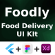 Foodly App ANDROID IOS FIGMA XD UI Kit Flutter Food Delivery Order Premium App
