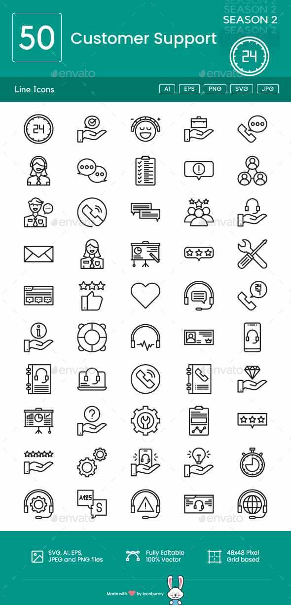 [DOWNLOAD]Customer Support  Line Icons