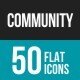 Community Flat Multicolor Icons