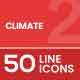 Climate Filled Line Icons