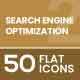 Search Engine Optimization Flat Multicolor Icons