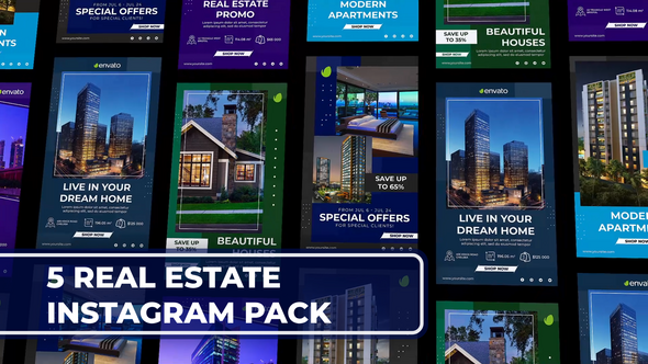 Real Estate Commercial Stories and Reel Product Promo template preview