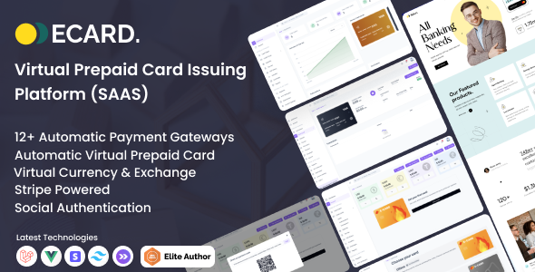 ECard  Virtual Prepaid Card Issuing Platform  Stripe Powered (SAAS)