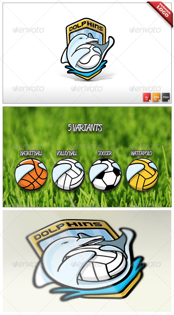 Dolphins - Animals Logo Templates
