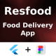 ResFood ANDROID IOS FIGMA UI Kit Flutter Food Delivery App Free Figma File