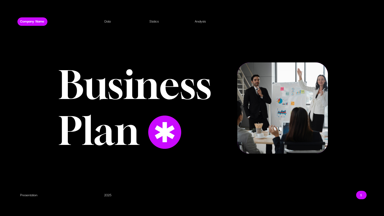 Black Purple Modern Minimalist Business Plan Presentation PowerPoint ...