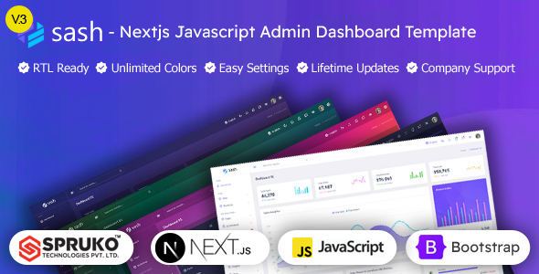 Sash – Nextjs Javascript Admin & Dashboard Template