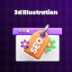 SEO and WEB 3d Illustration  Icon Pack
