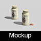 Medicine Bottle with Pills Mockup