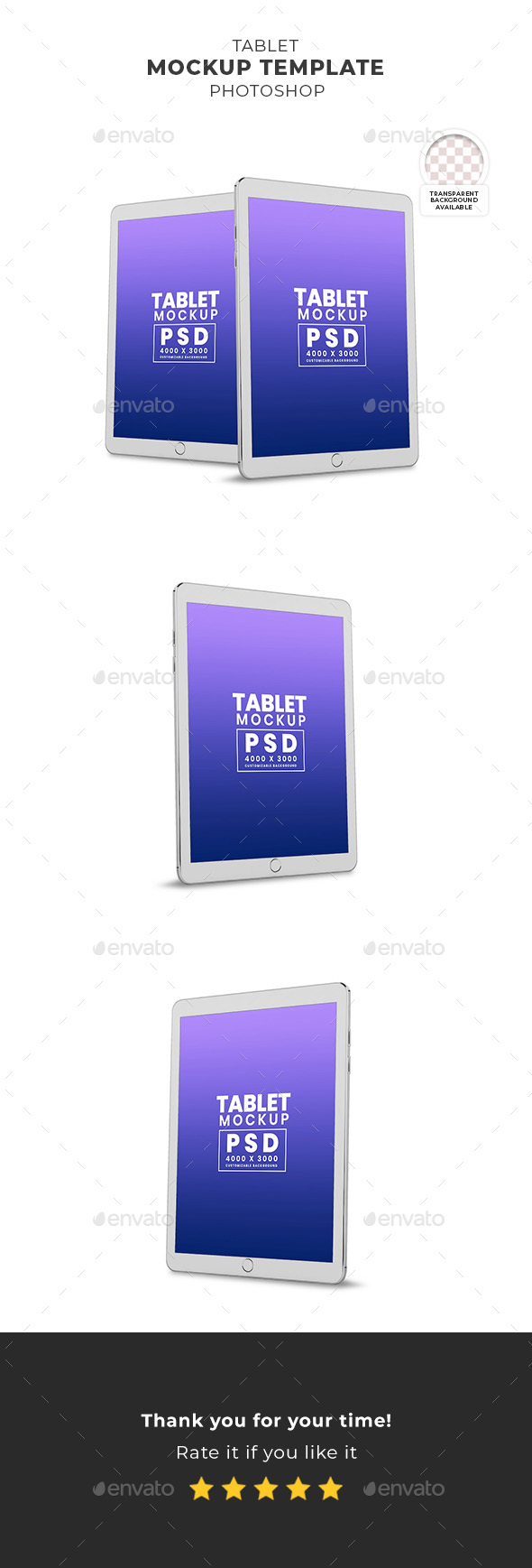 [DOWNLOAD]iPad Tablet Mockup Template