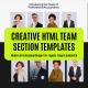 Creative HTML Team Section Templates