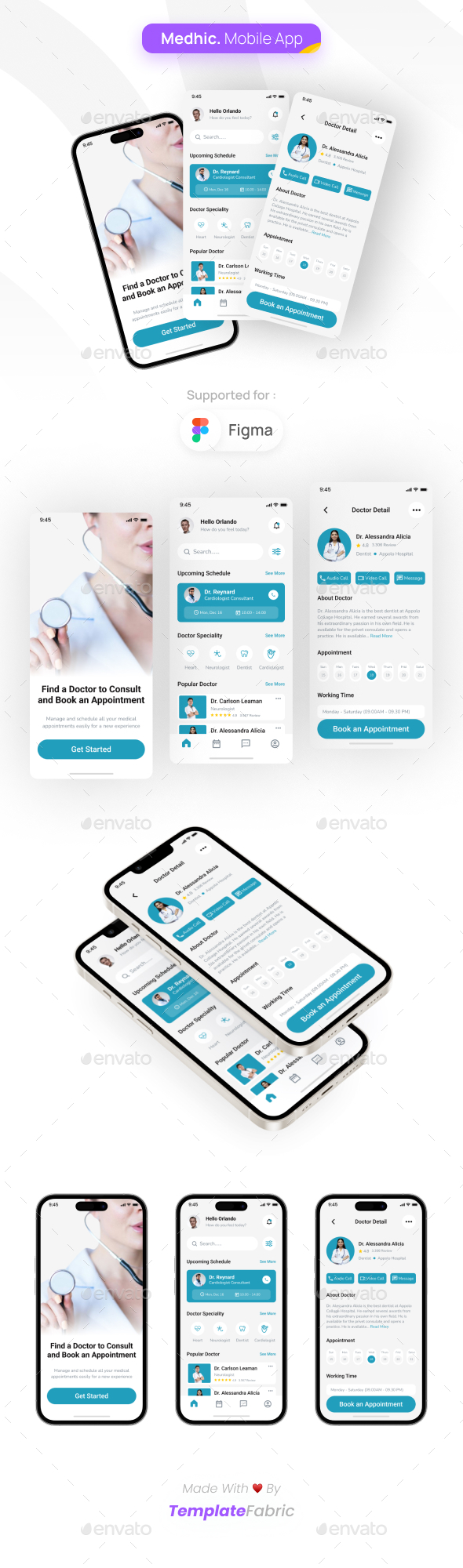 [DOWNLOAD]Medhic - Doctor Appointment Mobile App UI Kit