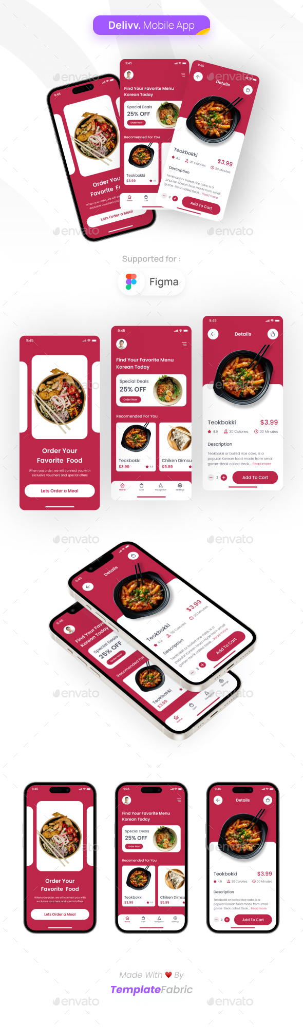 [DOWNLOAD]Delivv - Food Delivery Mobile App UI Kit