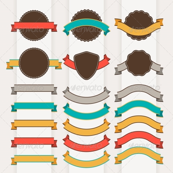 Set of Retro Design Elements - Decorative Symbols Decorative