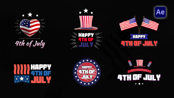 4th Of July Titles Pack Titles template preview