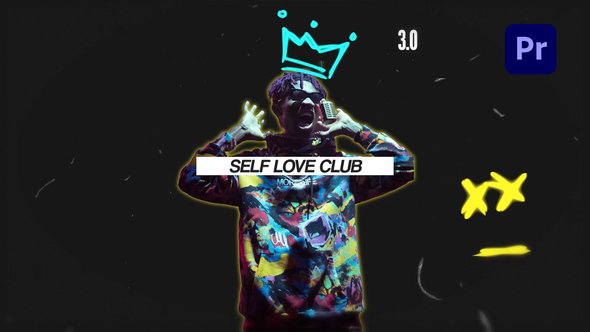 Grunge Neon Personal Promo Premiere Pro template preview