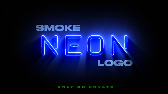 Neon And Smoke Logo Logo Stings template preview