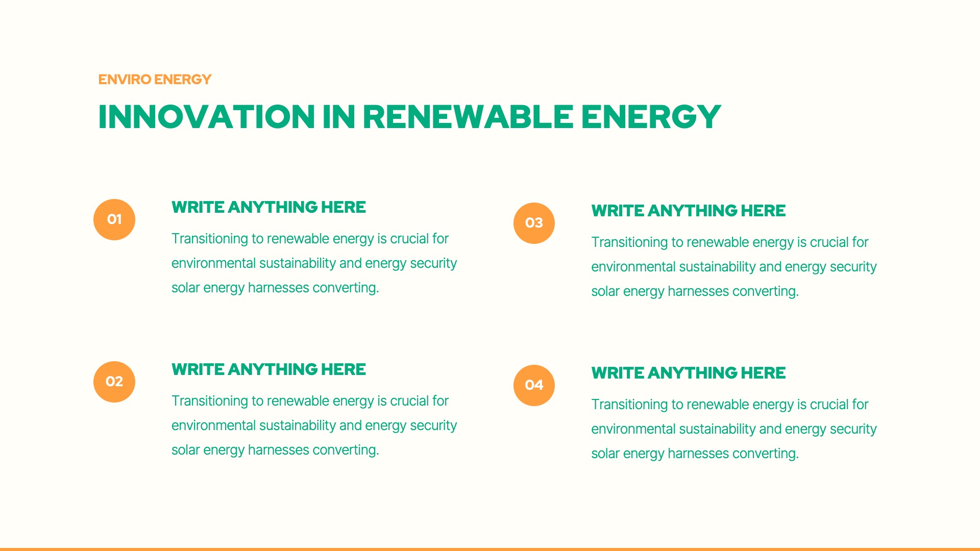 Enviro - Renewable Energy Keynote Template, Presentation Templates