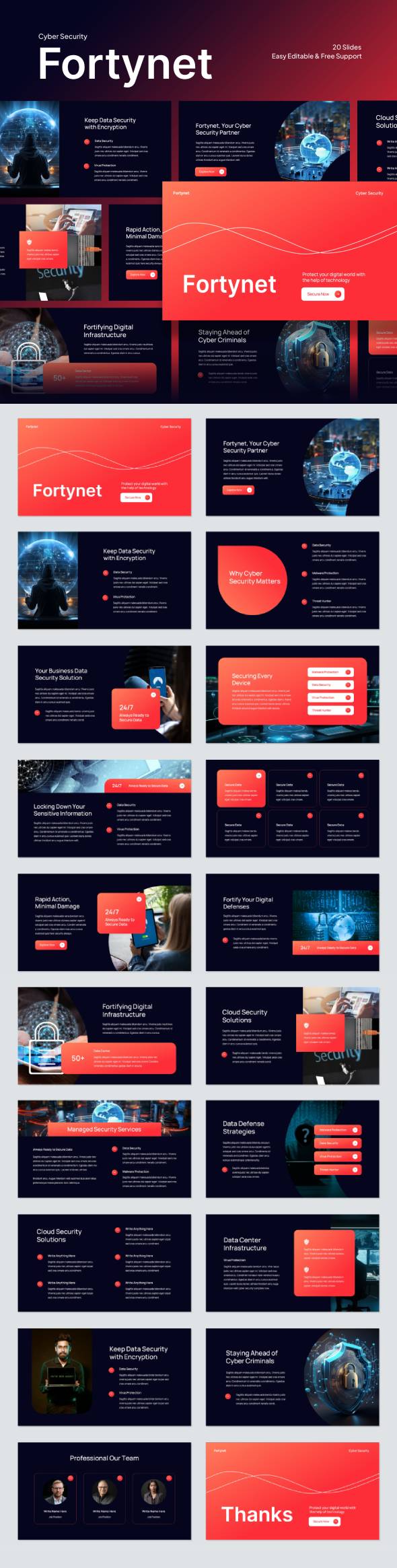 [DOWNLOAD]Fortynet - Cyber Security PowerPoint Template