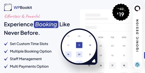 WPBookit  Appointment Booking Calendar for WordPress