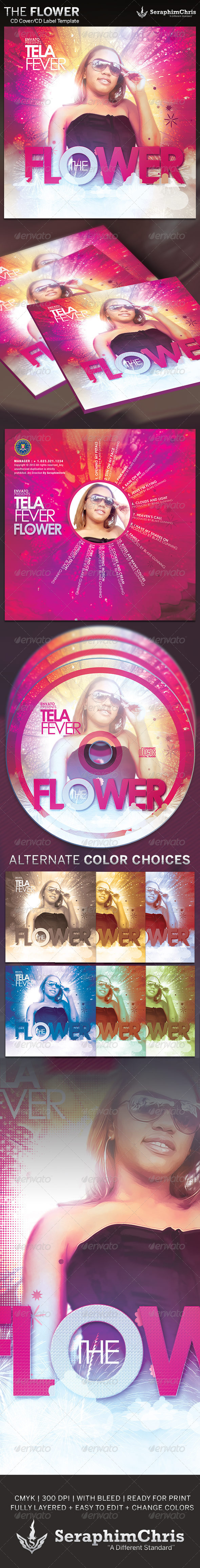 The Flower: CD Cover Artwork Template - CD & DVD Artwork Print Templates
