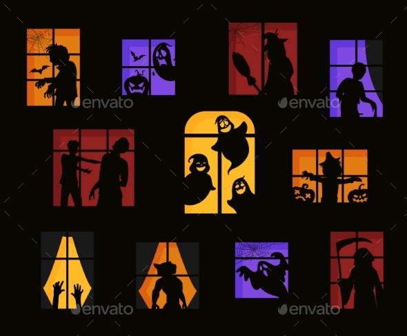 [DOWNLOAD]Halloween Scary Character Silhouettes in Windows