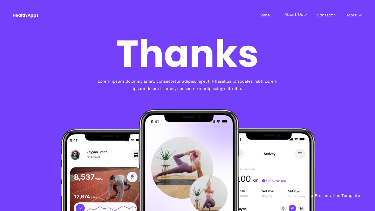 Health Apps - Mobile App Keynote Templates, Presentation Templates