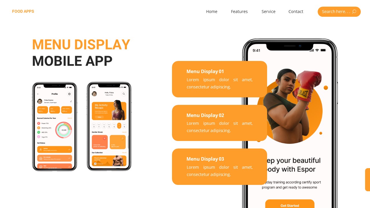 Food Apps Mobile App Google Slide Templates Presentation Templates