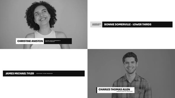 Minimal Lower Thirds Elements template preview