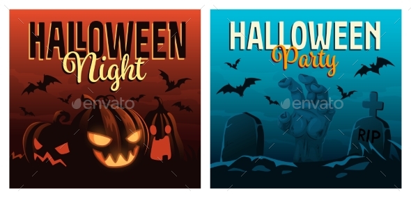 [DOWNLOAD]Halloween Scary Posters with Sinister Pumpkins