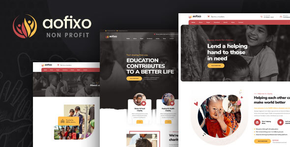 aofixo - Nonprofit Charity PSD Template