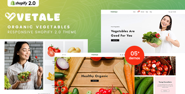 Vetale - Organic Vegetables Responsive Shopify 2.0 Theme