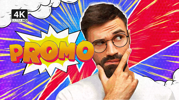 Comic Effect Promo Premiere Pro template preview