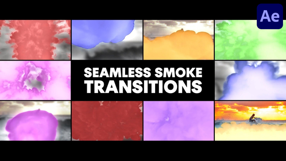 Seamless Smoke Transitions for After Effects Elements template preview