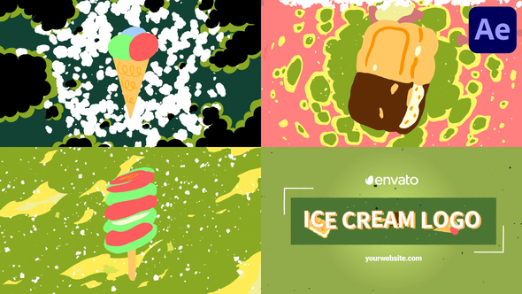 Ice Cream Morphing Logo Opener for After Effects Logo Stings template preview