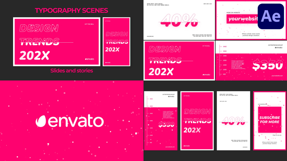 Dynamic Typography Scenes for After Effects Openers template preview