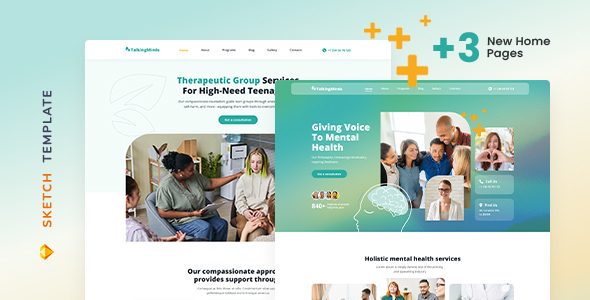 Talking Minds – Psychotherapist Template for Sketch