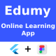 Onilne E-Education App Flutter Template Figma FREE Life Time Update E-Learning