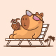 Capybara on vacation