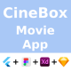 Online Movie Streaming Booking ANDROID IOS FIGMA Sketch UI Kit CineBox Flutter