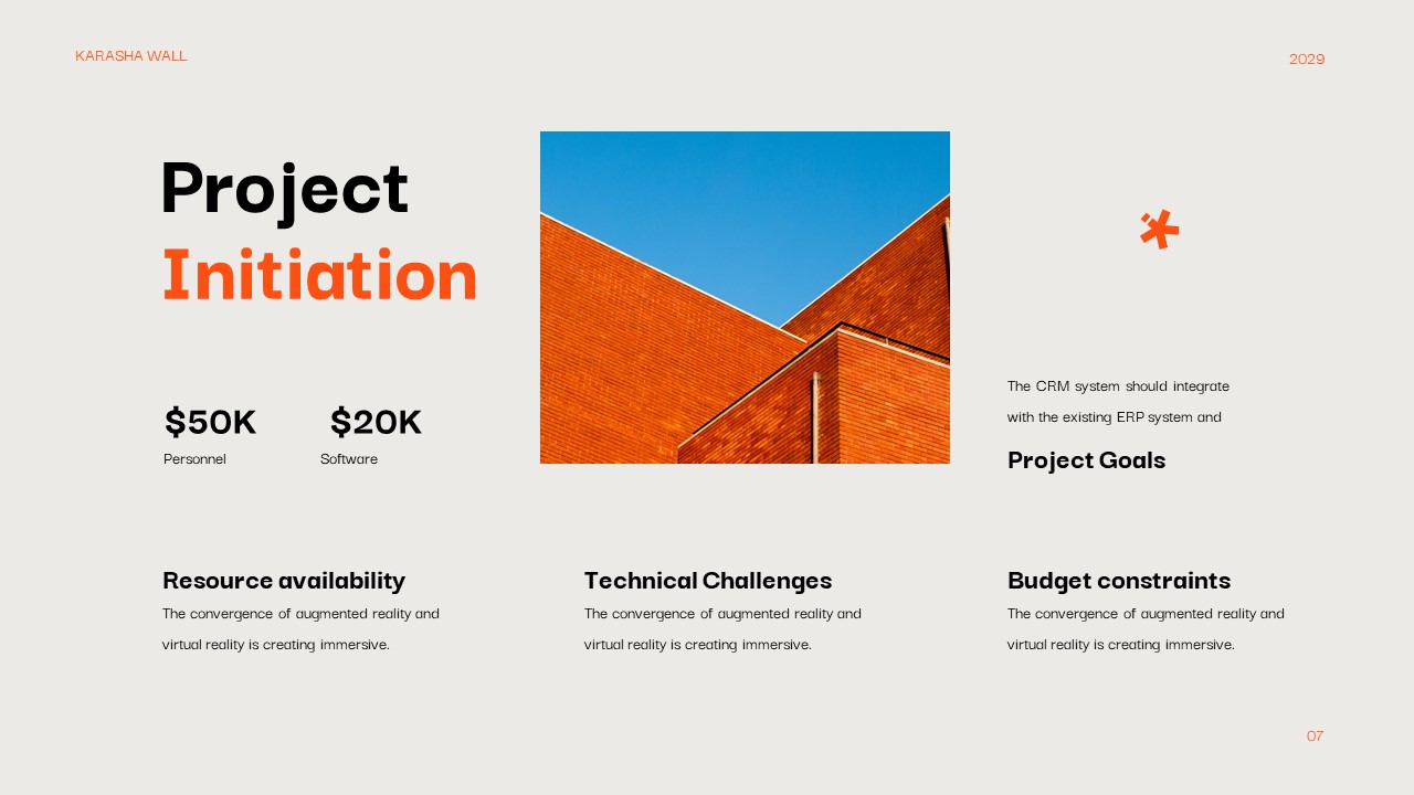 Orange Cream Modern Minimalist Project Management Presentation ...